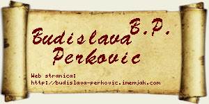 Budislava Perković vizit kartica